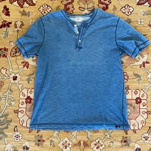 Faherty Men’s Large Indigo Blue SS Henley